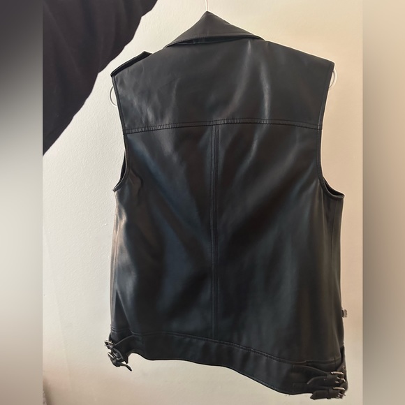 TRUSSARDI Jeans leather vest - Picture 3 of 4